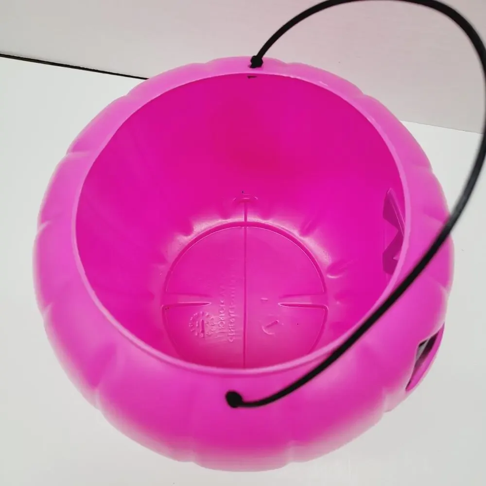 General Foam Plastics Blow Mold Pumpkin Pink Jack-O-Lantern Halloween Bucket